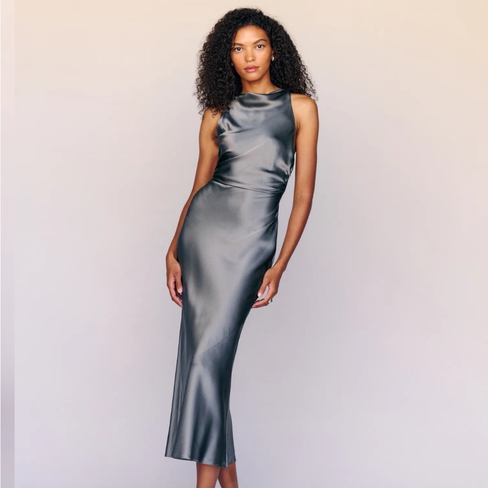 Reformation Casette Silk Dress